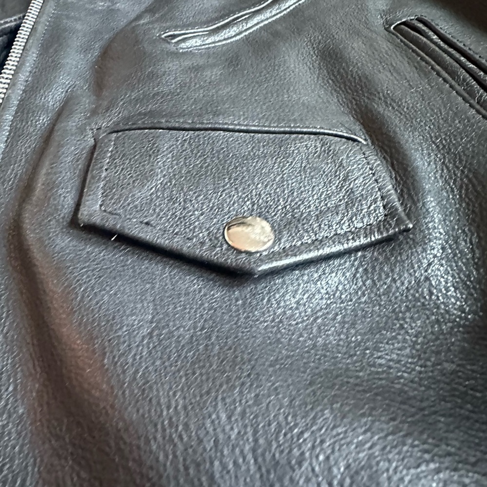 Vintage Leather Moto Biker Jacket - Picture 3 of 10